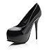 EROGANCE Lack Plateau High Heels Pumps schwarz EU 36 - 46 / A3781