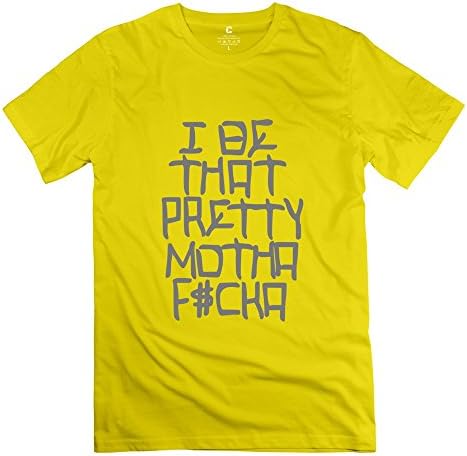 Men's Pretty Mother Cool Stylish Funny Tees M Yellow