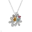 Necklace With 2.00ctw Precious Stones - Genuine Citrine, Topaz and Tourmaline Made of 925 Sterling silver. Total item weight 6.7g Length 18in