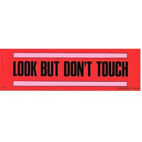 LOOK BUT DON'T TOUCH decal bumper sticker