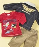Nannette Baby Boy 3 Piece Corduroy Jacket Set