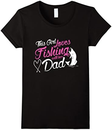 Women's "This Girl Loves Fishing With Her Dad""Fishing With Dad" Large Black