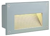 SLV Lighting 3229702U Brick LED Downunder Outdoor Recessed Wall Lamp, Silver Grey Finish by SLV Ligh