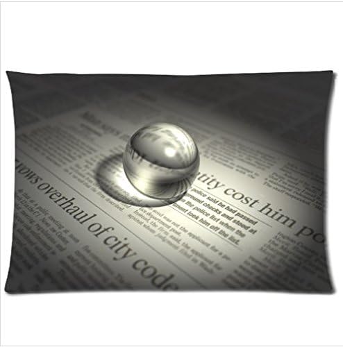 Custom Newspaper Printing Pattern Soft Satin Pillowcase,Pillow Cases White 20"(W)x30"(L)One Side