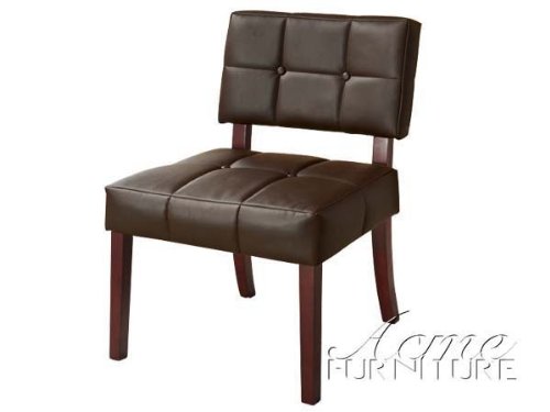 Elegant Styling PVC Leather Chair in Brown