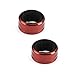 Pedrini Wine and Bar Wine Bottle Collars (Metallic Red, Set of 2)