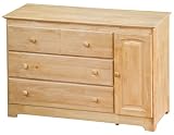 Atlantic Furniture Eco-Friendly Windsor 3 Drawer Changing Table, Natural Maple