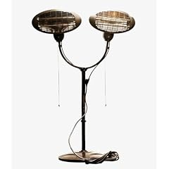 Au�en Infrarot Heizstrahler DUAL mit 2500W Leistung inkl. St�nder f�r Garten, Balkon und Au�enbereich "ENERGY-Effizient heizen" von GOLIATH AV-IH04