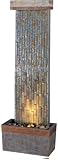 Indoor Fountains item: Kenroy Home #50294SLCOP Tacora Vertical Indoor/Outdoor Floor Fountain in Natural Slate Finish with Copper Accents