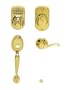 Schlage FE365 V PLY 505 FLA Plymouth Keypad Deadbolt with Plymouth Outer Grip and Flair Lever Interior, Bright Brass