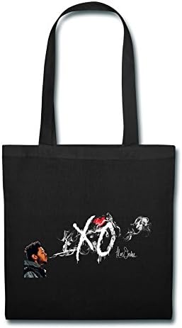 R&amp;b Pop The Weeknd Logo Poster Canvas Cotton Tote Bag Shoulder Bag Black