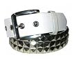 MENS/WOMENS METAL STUDDED WHITE PUNK BELTS 30" TO 44"