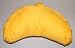 Yellow Crescent Zafu Meditation Cushion Filled with Organic Kapok.