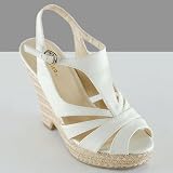 BOYLE Women's Wedge Sandals Off White