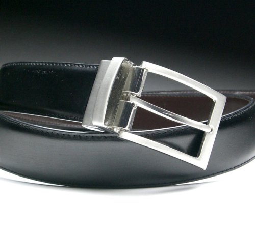 Cover image : 本革使用 高級紳士ベルト 黒&茶のリバーシブル ベルト幅34mm   No.104