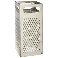 Adcraft BXGR-4 4" Width x 9" Height, Stainless Steel Square Box Style Grater