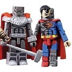 DC Universe MiniMates Wave 4 Steel and Cyborg Superman by Art Asylum