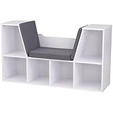 KidKraft Bookcase with Reading Nook Toy, White
