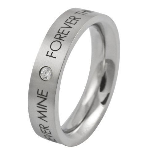 Core Damen-Trauring \"forever mine, forever thine, forever ours\" mit 2x 2 mm Zi Preisvergleich