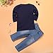 Efaster® 1Set Kids Baby Boys Long Sleeve T-Shirt Tops+Coat+Pants Clothes Outfits