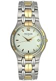 Wittnauer Mens Two Tone Watch with Diamond Bezel 12E04
