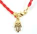 Hamsa Hand Kabbalah Red Leather String Bracelet Evil Eye