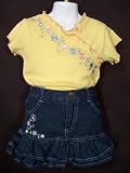 Dakota Kids Spring/Summer Toddler Girls 2 pc. Embroidered Denim Skort Set