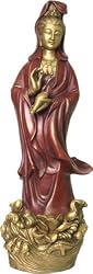 Standing Kuan-Yin with Urn Standing on Waves, Large, 19.5"H