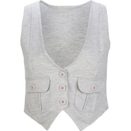 FULL TILT Womens Knit Vest - Heather Grey