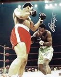 Joe Frazier Signed 16 X 20 Photo (Ali/Frazier I Color Ducking)