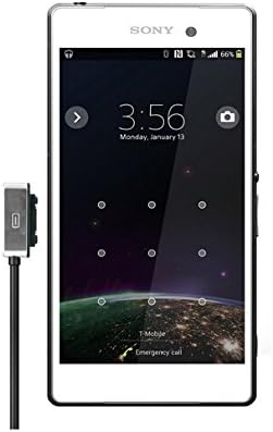 Demomm® High Performance Sony Xperia Z1 / Z2 / Z1s (T-mobile) / Z3 / Z3 Compact Charging Cable - Aluminum Metal Magnetic USB Charger Cable with LED Indicator (USB charging cable-silver)