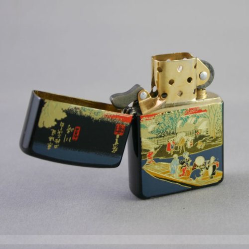 Cover image : 本金蒔絵 東海道五十三次シリーズ・Zippo ジッポーライター・川崎 六郷渡舟