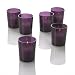 Set of 144 Colored Glass Votive Candle Holders, Purple