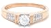 14kt Yellow Gold Natural Round Diamond Solitaire with Accents Bridal Engagement Wedding Ring .50 Ct.