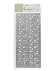 Art and Craft Supply: Darice VL3409S Double Hearts Self Adhesive Sticker Seal, Silver, 56-Pack - Darice