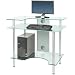 Jual SRF Small Rectangular Frosted-Glass Computer Desk - from Stand & Deliver
