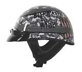 Vega XTA Born to Ride Graphic Half Helmet (Large)