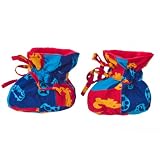 Baby Boy Fleece and Batik Booties newborn-24months M 6-12M