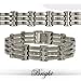Titanium Bracelet Set with genuine brilliant cut diamonds.Done in satin and polished finish.9 piece .04k each Total 0.36 Karat Width: 17mm Length: 8.5