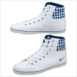 NIKE(ナイキ) スター ゲイザー HIGH GS/PS レディス ホワイトxネイビー(385216 100)