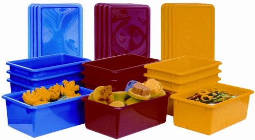 Early Childhood Resources ELR-0300 12 pack Tote Bins With Lids