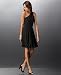 INC International Concepts Petite Dress, One Shoulder with Belt Black P/S