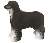 AFGHAN HOUND Black and White DOG Stands Figurine DF28A