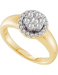 0.52CTW DIAMOND FLOWER RING