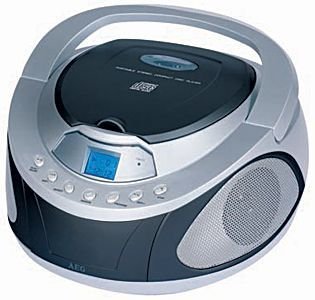 Childrens Toyshop  Elektronik : AEG SR 4320 CD Radio CD-Player (FM-Tuner) schwarz-silber
