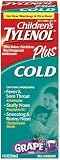 Childrens Tylenol Plus Cold, Grape, 4-Ounce Bottles (Pack of 4)