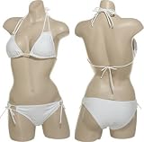 JAMAICAN STYLE Low-Rise String Bikini [J201-B4/J201-T1L], White
