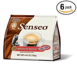 Senseo Medium Roast Coffee, 18-Count Pods (Pack of 6)