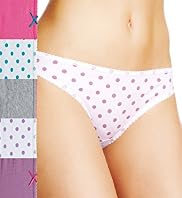 5 Pack Cotton Rich Low Rise Assorted Bikini Knickers