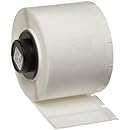 Brady PTL-29-498 TLS 2200 And TLS PC Link 0.5" Height, 1.5" Width, B-498 Repositionable Vinyl Cloth, White Color Label (500 Per Roll)